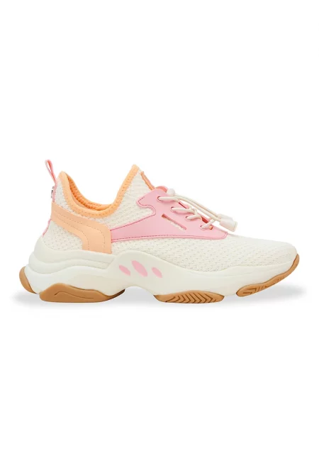 Спортни обувки Match-E с мрежа с лесно обуване - Пастелнорозов/Праскова/Мръснобял