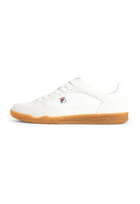 Спортни обувки от кожа с лого - Слонова кост/Крем