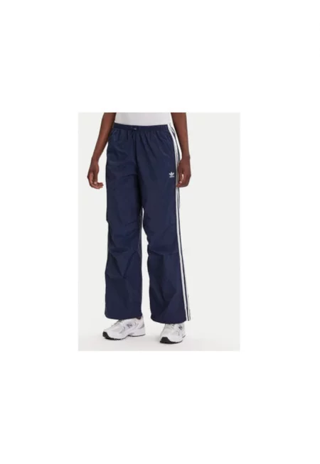 Спортни панталони от полиамидна смес с шнур на талията и дискретно лого