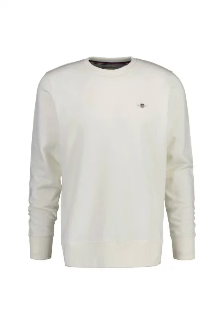 Суитшърт Shield с овално деколте - Бял