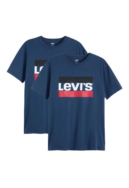 Тениска с лого - 2 броя - Син