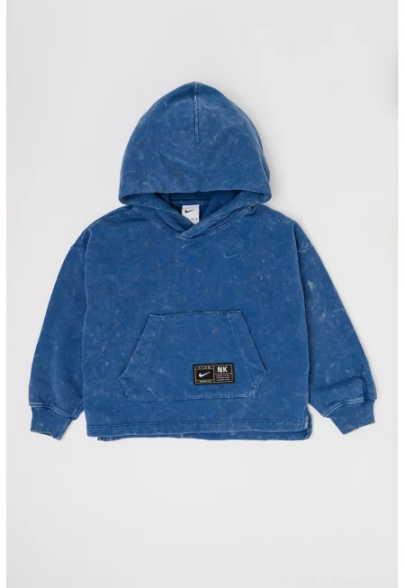 Тренировъчно худи с джоб кенгуру - Тъмносин