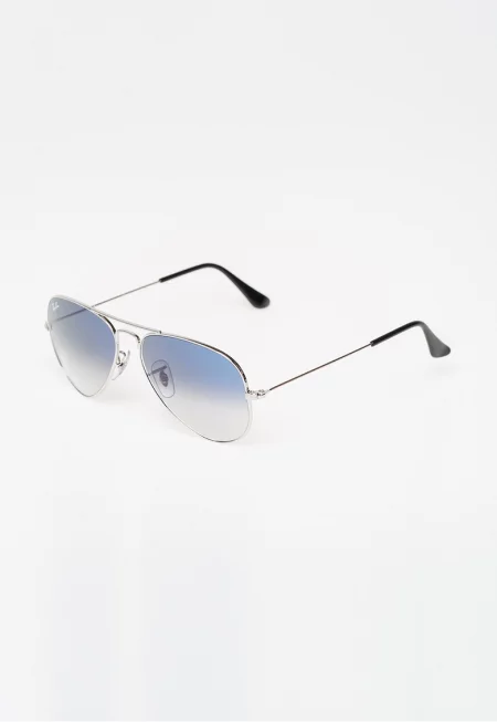 Унисекс слънчеви очила Aviator  - Сребрист -