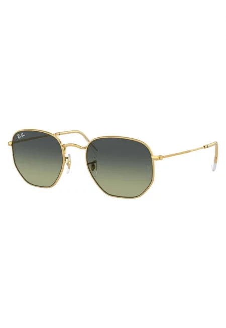 Унисекс слънчеви очила Ray Ban - метал - шестоъгълни - златист - 51x21x145