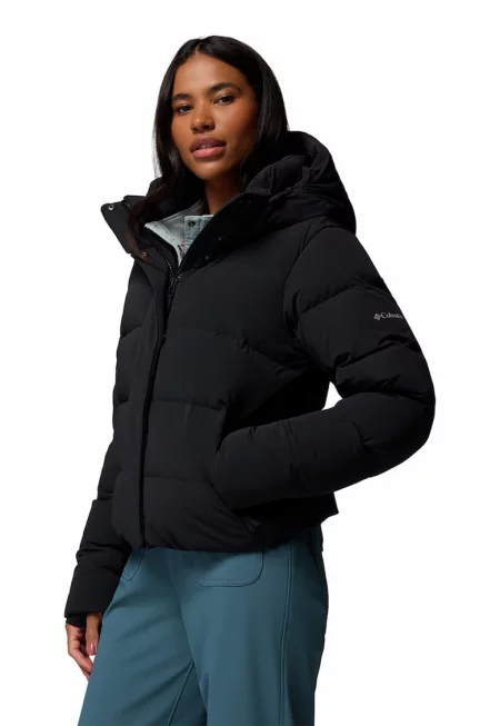 Зимно яке Amaze Puff™ Down с пухена вата и качулка - Черен