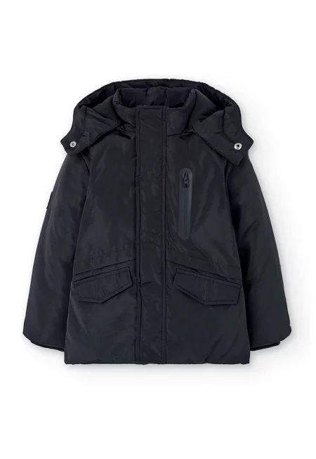 Зимно яке с качулка и джобове