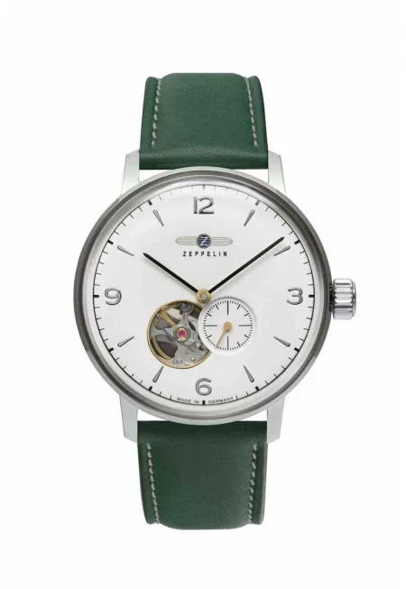 Часовник -  Hindenburg - Open Heart - 80661N - Зелен