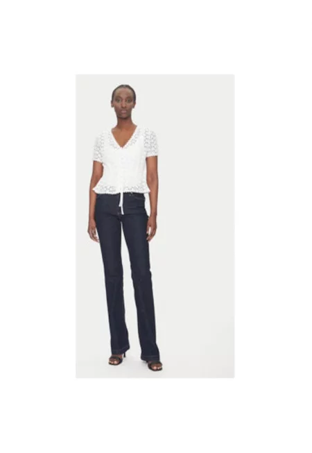 Дамска блуза  231-DATE - Полиамид/Памук - Бял - Бял