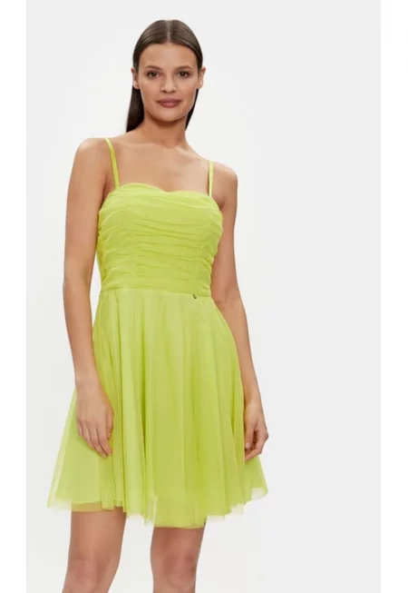 Дамска рокля -  30502 - Зелена - Полиестер