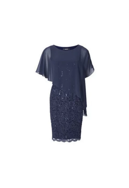 Дамска рокля  Полиестер - Син