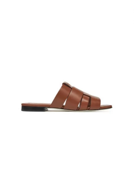 Дамски джапанки - SA28051C0MTC0230 -  Естествена кожа - Кафяв