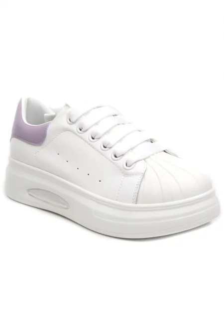 Дамски маратонки T2653 WHITE/LAVENDER
