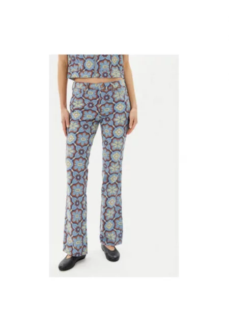 Дамски панталон  112362659 - Памук - Син