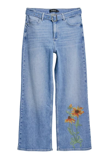 Дамски панталон  25SWDD14 - Памук/Полиестер - Син - Син