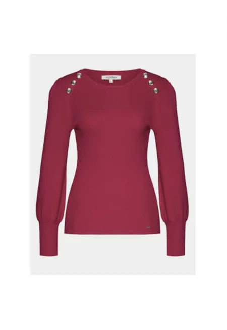 Дамски пуловер -  303917500 - Вискоза/Полиамид - Розов - Розово