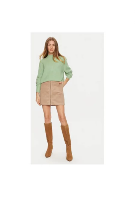 Дамски пуловер -  304416521 - Акрил/Найлон - Зелен - Зелен