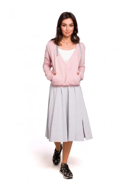 Дамски суичър - Памук/Полиестер - Розов