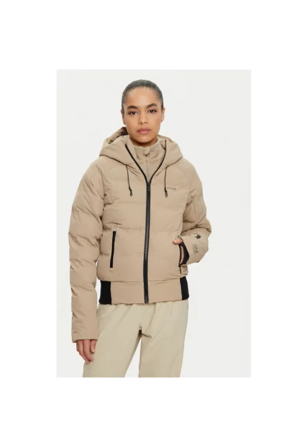 Дамско ски яке -  304122040 - Полиестер/Рециклиран полиестер - Бежов - Бежов