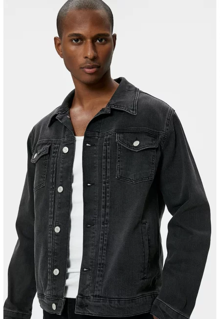 Дънково яке с паднали ръкави