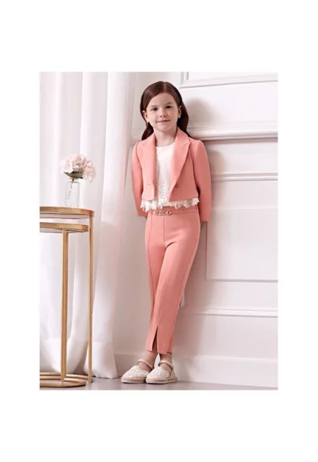 Детски костюм -  35098 - Полиестер - Розов