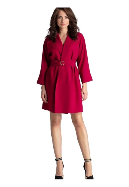 Дневна рокля 3142 - Ленитиф - Полиестер - Червена