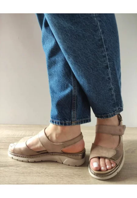 Ежедневни дамски сандали  12501Vt Mostar 03-N Бежов - Бежов