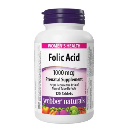 Фолиева киселина – Репродуктивна система и енергиен метаболизъм, 1000 µg, 120 таблетки