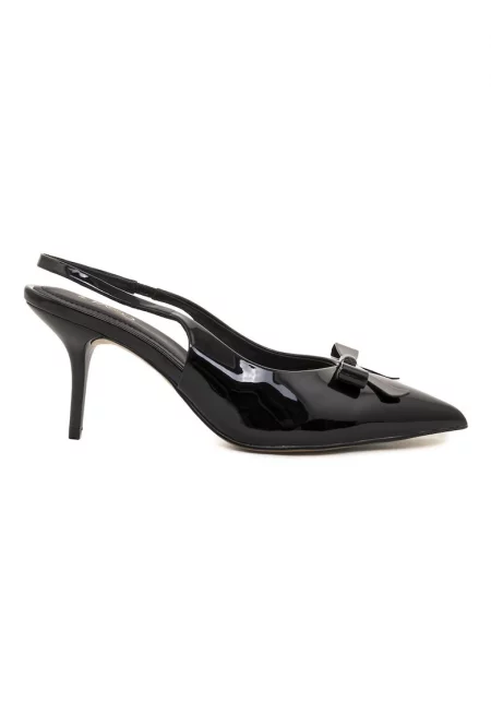 Gisela Patent Leather Classic Heel Shoes - Черен