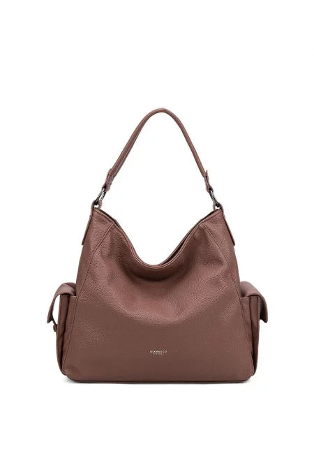 Хобо чанта Eloria Ultra от еко кожа - Тъмнокафяв