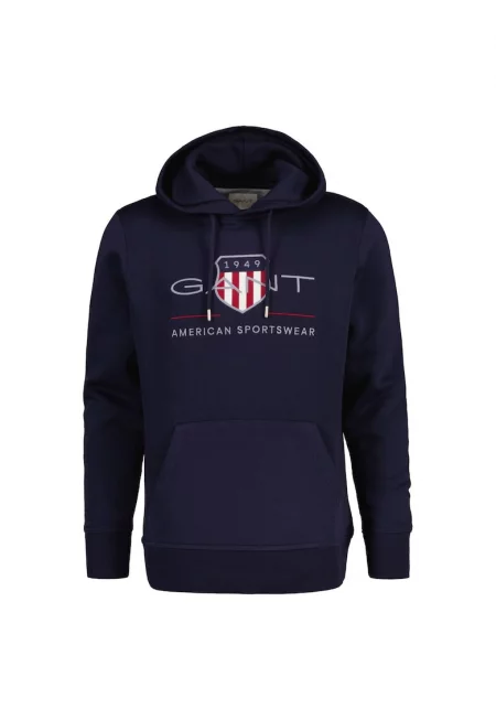 Худи Archive Shield с джоб кенгуру - Тъмносин