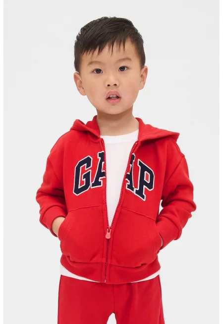 Худи с цип и лого