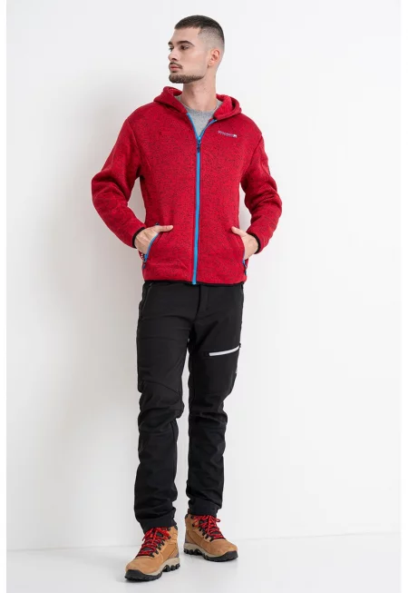 Худи Trombone с джобове - Тъмночервен