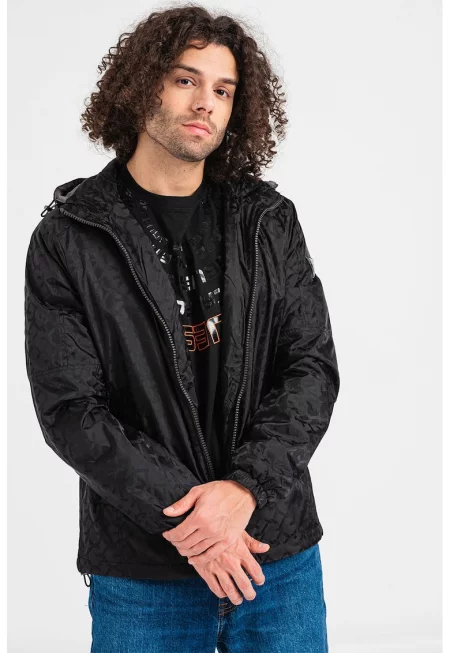 JEANS - Олекотено яке с качулка