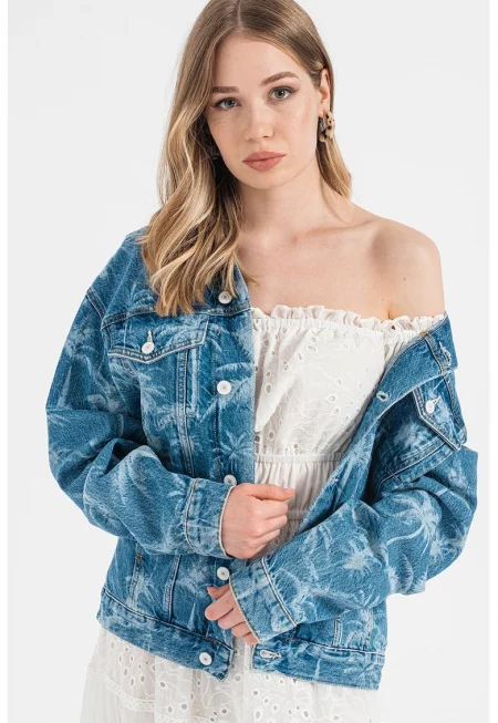 JEANS - Яке от деним с шарки