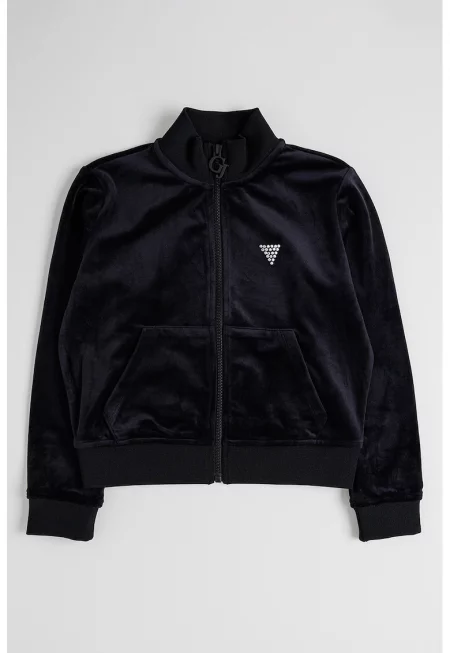 Кадифен суитшърт с цип