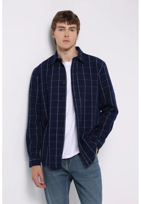 Карирана памучна риза