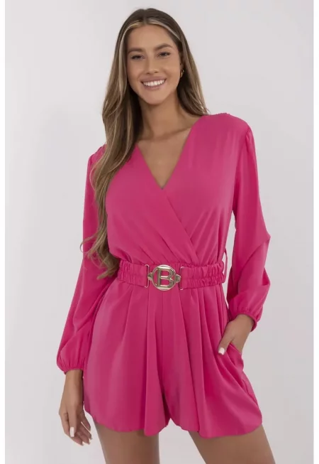 Къс гащеризон с деколте тип прегърни ме - Един размер