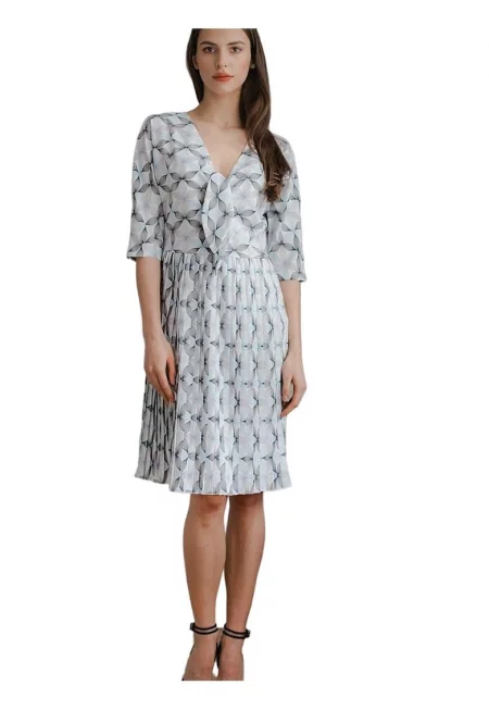 Коктейлна рокля 590219 - Ленитиф - Полиестер/Еластан - Многоцветна