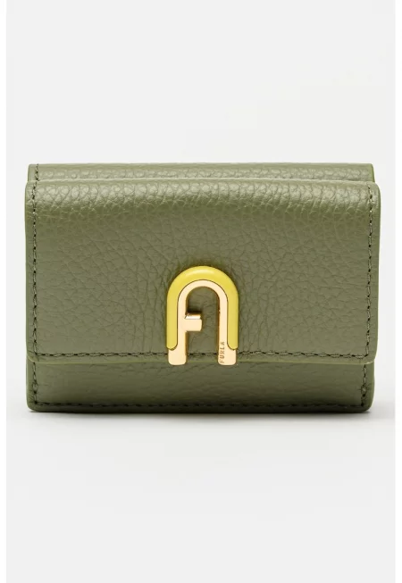 Кожен портфейл с лого - Зелен