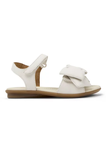 Кожени сандали Right с панделка - Бял