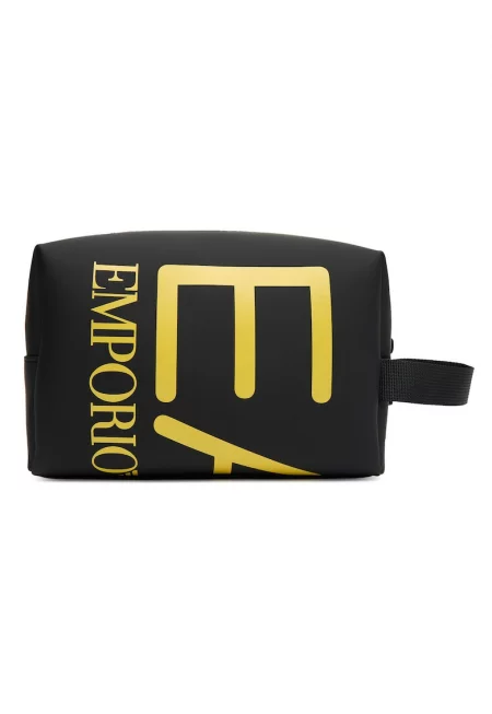 Мъжка чанта -  Emporio Armani - черна - от екологична кожа - универсална