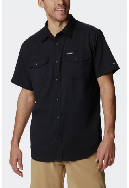 Мъжка риза с къс ръкав -  Utilizer II Solid Short Sleeve Shirt 157776 - Черен