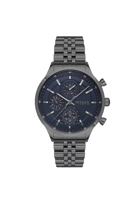 Мъжки часовник  модел WWG207406 - 43мм корпус - стоманена каишка - сив/син