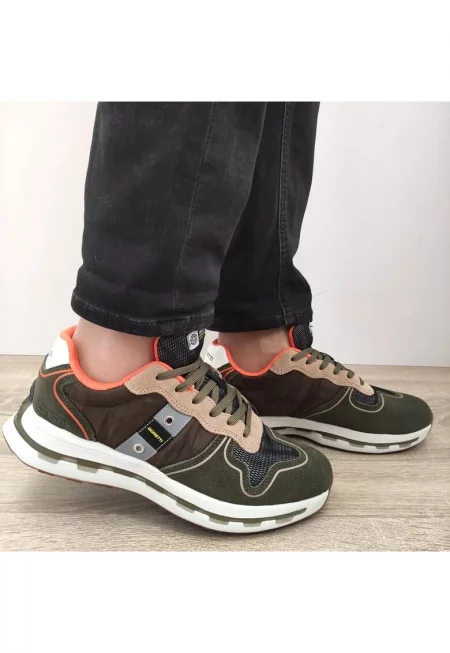 Мъжки спортни обувки  30160 Зелен Каки + Кафяв - Зелен