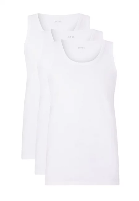 Памучен топ - 3 броя - Бял