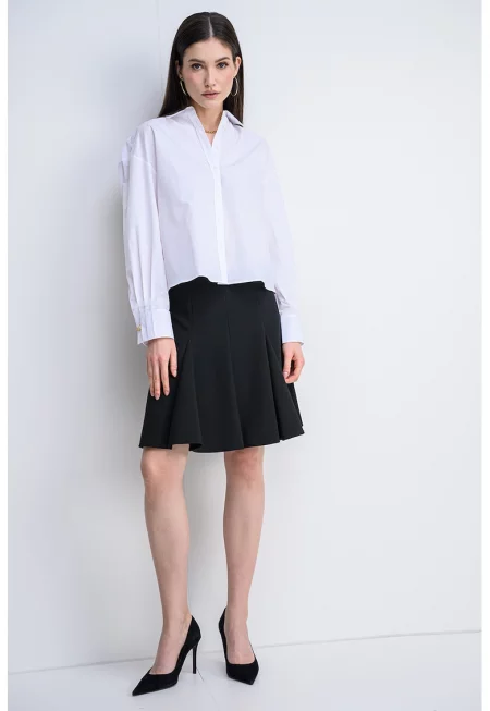 Памучна риза Elma с яка - Бял