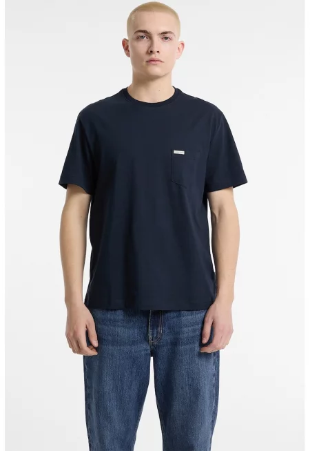 Памучна тениска с джоб на гърдите