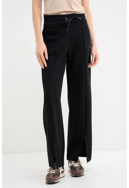 Панталон с широк крачол и цепки на подгъва