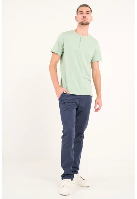 Панталон със скосени джобове - Тъмносин