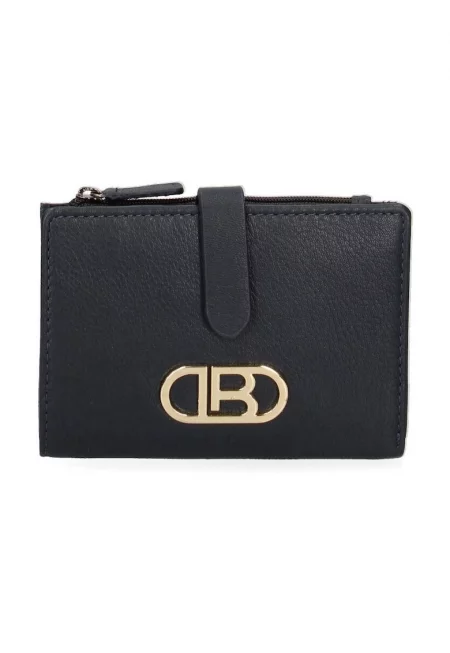 Портмоне от еко кожа с метално лого - Син